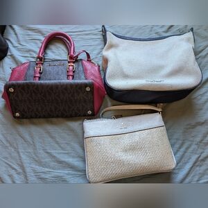 Kate Spade Micheal Kors Lot of 3 Crossbody/Shoulder Bags